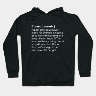 emma name definition (black) Hoodie